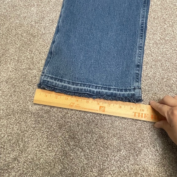 Hollister womens baggy loose fit Grunge sz 4L high waist blue jeans gorpcore - Picture 4 of 12